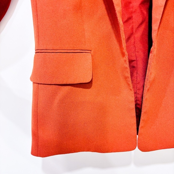 H&M Burnt orange open blazer with shoulder pads - Picture 5 of 8